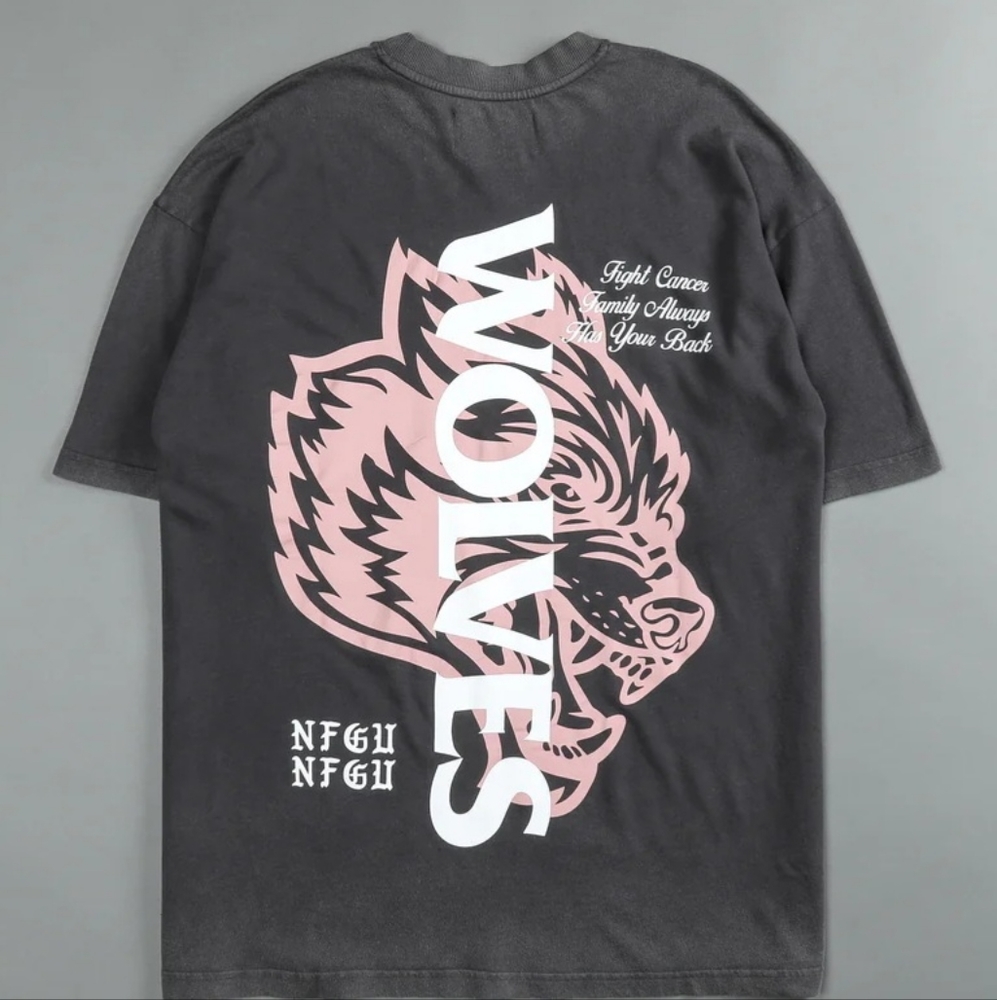ALWAYS HAVE YOUR BACK "PREMIUM" OVERSIZED TEE IN WOLF GRAY